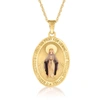 ROSS-SIMONS ITALIAN 14KT YELLOW GOLD MIRACULOUS MEDAL NECKLACE WITH MULTICOLORED ENAMEL