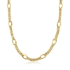 Ross-simons 14kt Yellow Gold Geometric Oval-link Necklace In Gold
