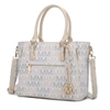 Mkf Collection By Mia K Siena M Signature Tote Handbag In White