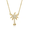 CANARIA FINE JEWELRY CANARIA DIAMOND PALM TREE NECKLACE IN 10KT YELLOW GOLD