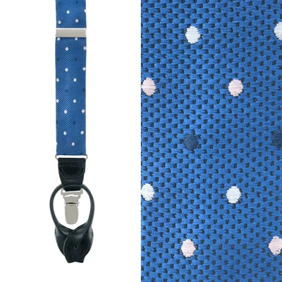 Trafalgar 32mm Polka Dot Convertible Braces In Blue