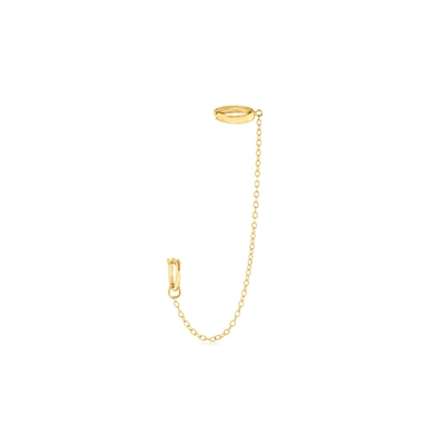 Rs Pure By Ross-simons 14kt Yellow Gold Single Hoop And Cuff Earring