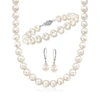 Ross-simons 8-9mm Cultured Pearl Jewelry Set: Bracelet, Necklace And Drop Earrings With Sterling Silver In Multi