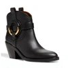SEE BY CHLOÉ HANNA COWBOY BOOTS IN BLACK