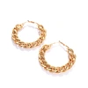 Sohi Women Gold Plated Designer Hoop Earring In Gold