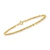 Rs Pure Ross-simons Italian 14kt Yellow Gold Rope-link Bracelet In White