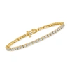 Ross-simons Diamond Tennis Bracelet In 18kt Gold Over Sterling In Silver