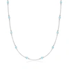 Ross-simons Bezel-set Swiss Blue Topaz Station Necklace In Sterling Silver In Blue
