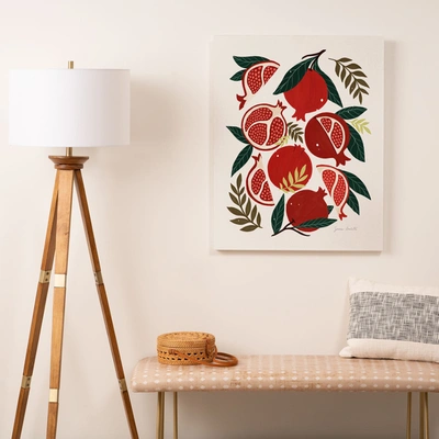Deny Designs Avenie Pomegranates Pattern Art Canvas