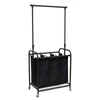 Oceanstar 3-bag Rolling Laundry Sorter With Adjustable Hanging Bar, Bronze