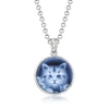 Ross-simons Italian Black Agate Cat Cameo Pendant Necklace In Sterling Silver In Silver