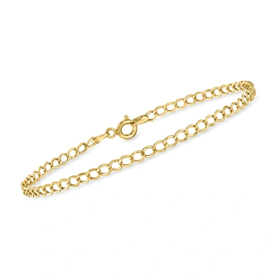 Rs Pure By Ross-simons Italian 14kt Yellow Gold Curb-link Bracelet