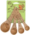 Talisman Designs Laser Etched Honey Bee Beechwood Measuring Spoons, Succulent Collection, Set Of 4 In Brown