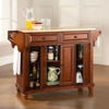 CROSLEY FURNITURE CAMBRIDGE FULL SIZE KITCHEN ISLAND WITH NATURAL WOOD TOP