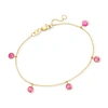 Rs Pure By Ross-simons Bezel-set Pink Topaz Station Bracelet In 14kt Yellow Gold In Multi