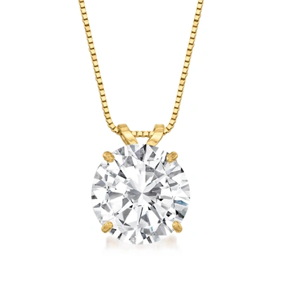 ROSS-SIMONS CZ SOLITAIRE NECKLACE IN 14KT YELLOW GOLD