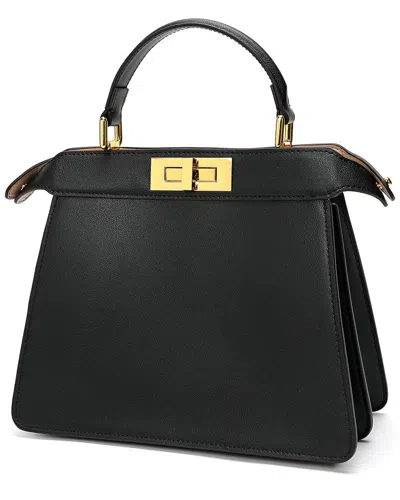 Tiffany & Fred Smooth Nappa Leather Satchel In Black
