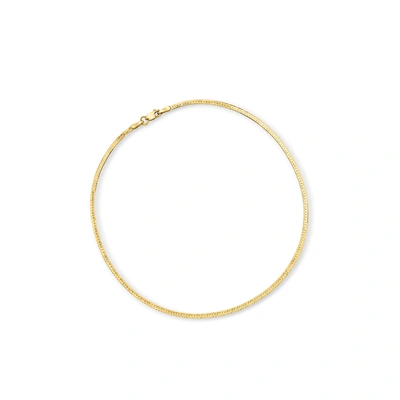 Rs Pure Ross-simons 1.5mm 14kt Yellow Gold Herringbone Anklet In White