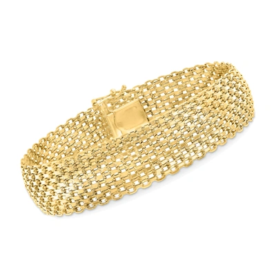 Ross-simons Italian 14kt Yellow Gold Bismark-link Bracelet