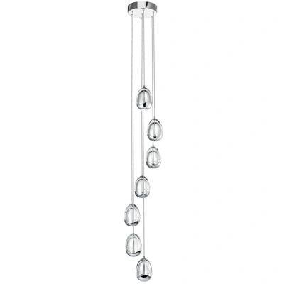 Vonn Lighting Venezia Vac3207ch 7-light Integrated Led Chandelier Lighting Fixture With Clear Glass Globe Shades,