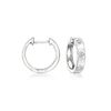 Rs Pure By Ross-simons Diamond Huggie Hoop Earrings In Sterling Silver In Silver