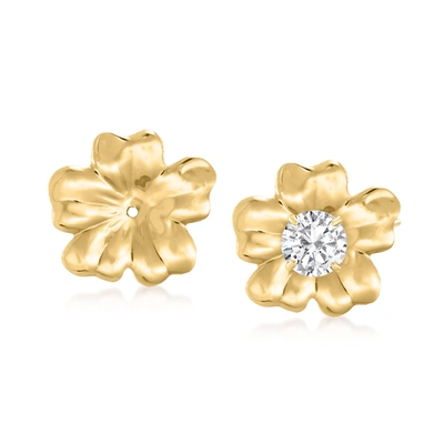 Ross-simons 14kt Yellow Gold Flower Petal Earring Jackets