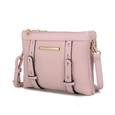 Mkf Collection By Mia K Elsie Multi Compartment Crossbody Bag In Pink