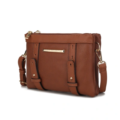 Mkf Collection By Mia K Elsie Multi Compartment Crossbody Bag In Brown