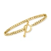 Rs Pure By Ross-simons 14kt Yellow Gold Curb-link Toggle Bracelet In Gold