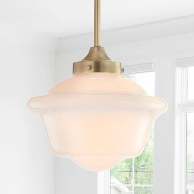 Jonathan Y Kurtz 9.5" Adjustable Drop Metal/glass Led Pendant