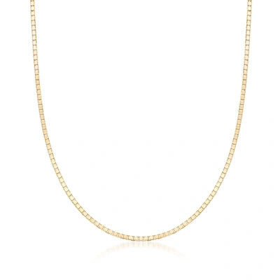 Ross-simons 1mm 14kt Yellow Gold Box Chain Necklace