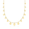 CANARIA FINE JEWELRY CANARIA ITALIAN 1.5MM 10KT YELLOW GOLD GRADUATED CIRCLES LUMACHINA CHAIN NECKLACE