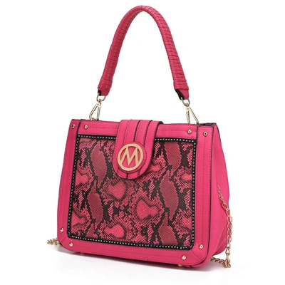 Mkf Collection By Mia K Kamala Shoulder Vegan Leather Women's Handbag In Pink