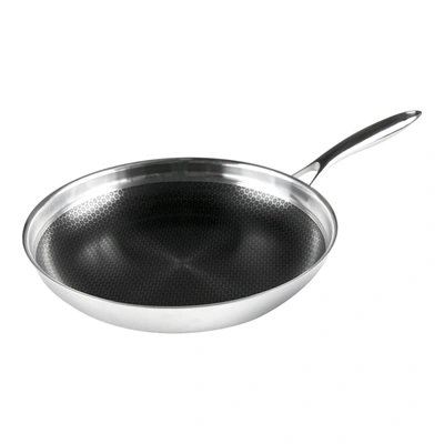Frieling Black Cube 12-1/2 Inch Stainless/nonstick Hybrid Fry Pan In Silver