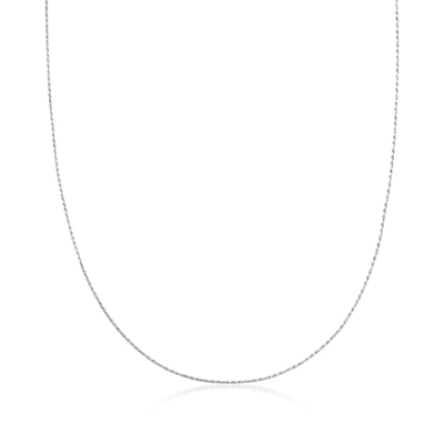 ROSS-SIMONS 1MM 14KT WHITE GOLD ADJUSTABLE ROPE CHAIN NECKLACE