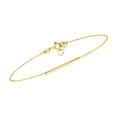 RS PURE BY ROSS-SIMONS ITALIAN 14KT YELLOW GOLD BAR BRACELET