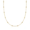 Ross-simons 0.50- Bezel-set Diamond Station Necklace In Sterling Silver In White