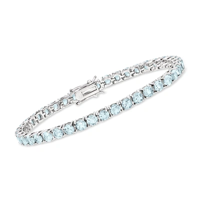 Ross-simons Sky Blue Topaz Tennis Bracelet In Sterling Silver In Metallic