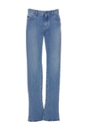 Dolce & Gabbana Logo-patch Low-rise Bootcut Jeans In Blue