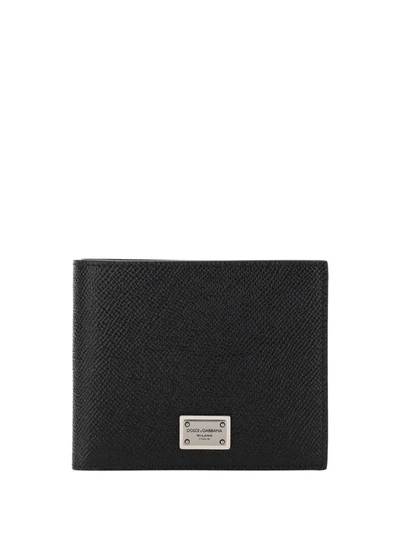 Dolce & Gabbana Bi-fold Wallet Dauphine In Nero