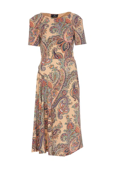 Etro Paisley-print Dress In Multi