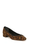 Veronica Beard Cecile Leopard Bow Ballerina Flats In Multi