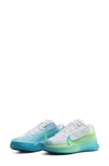 Nike Women's Court Air Zoom Vapor 11 Hard Court Tennis Shoes In White/ Lime/ Jade/ Teal