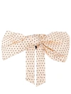 Etro Polka-dot Print Silk Bow Tie In Nude &amp; Neutrals