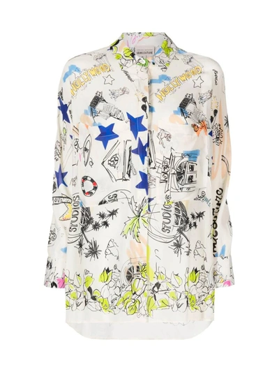 Semicouture Hollywood-print Long-sleeve Shirt In Mix Print
