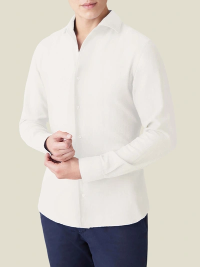 Luca Faloni White Cashmere-cotton Shirt