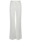 True Royal Linen Flared Trousers In White