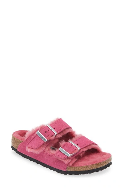 Birkenstock Kids' Arizona Buckle-fastening Brushed Sandals In Pink