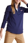 Vineyard Vines Dreamcloth Relaxed Half Zip Sweatshirt In Nautical Navy