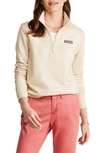 Vineyard Vines Dreamcloth Zip Up Shirt In Oatmeal Heather